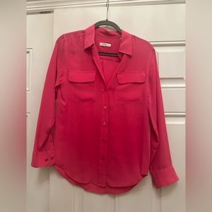 Equipment Slim Signature Silk Shirt in Pink Size Xs